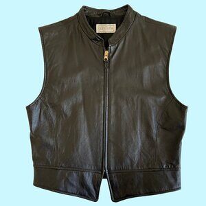 Doncaster Black Leather Vest - Vintage